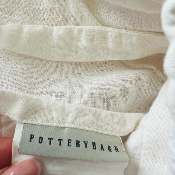 Pottery Barn Pick-Stitch Handcrafted Cotton/Linen Quilted Sham. Standard size. - Picture 6 of 9